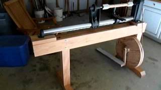 Simple treadle lathe power for Craftsman lathe [upl. by Newsom362]