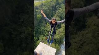 Funiest Bungee jumping bungeejumping naanveshana trending facts shorts viralvideo viralshort [upl. by Heyde454]