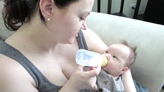 FIRST TIME BOTTLE FEEDING 6132014 [upl. by Lundquist816]