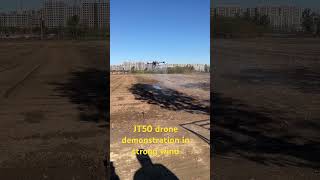 JT50 agricultural pesticides spraying drone demonstration for Mexican customer in strong wind drone [upl. by Laeria42]