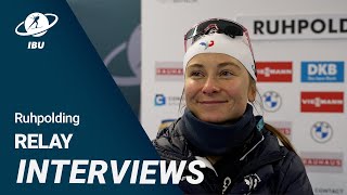 World Cup 2324 Ruhpolding Women Relay Interviews [upl. by Asha]