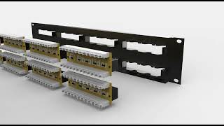 2U Patch Panels 48Port 19Inch Rack Mount Cat6 Integrated Network Patch Panels [upl. by Ihcelek]