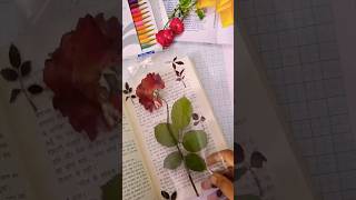 Rose bookmark 📑 easy diy craft rose bookmarkviralshortsshorts [upl. by Halimak]