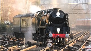 35028 Clan Line amp 47848 on The Sherbourne Christmas Carol 041224 [upl. by Twelve860]