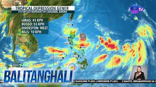 Binabantayang LPA sa loob ng PAR namuo bilang Bagyong GenerPH  Weather update Balitanghali [upl. by Phoebe]