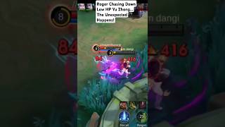 Roger Chasing Down Low HP Yu Zhong The Unexpected Happens shorts youtubeshorts mlbb [upl. by Adai]