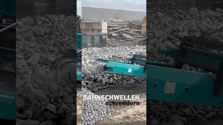 Eisenbahnschwellen schreddern amp aufbereiten [upl. by Clay]