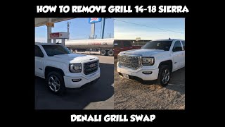 HOW TO REMOVE GRILL ON A 20142018 GMC SIERRA EASY WAY [upl. by Wesa491]