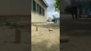 Mölkky throwing movie  Outdoor Throwing Gameモルック投擲動画05820230611長丘小学校※7m遠投 [upl. by Marcellina]