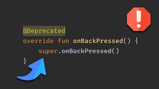 OnBackPressed is Deprecated [upl. by Enomahs56]