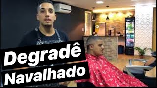 TUTORIAL Corte de Cabelo Degradê Navalhado Passo a Passo [upl. by Southworth]