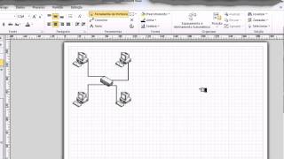 Diagrama Básico de Rede Microsoft VISIO [upl. by Ellessig]