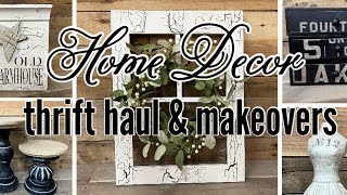 Thrift Store Haul  Home Decor Makeovers [upl. by Corney]