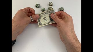 Dollar Origami Making An Origami Ring Out Of A Dollar Bill [upl. by Niffirg]