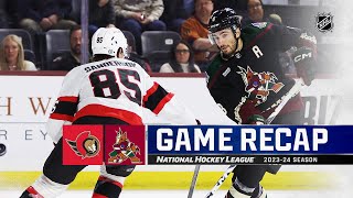 Senators  Coyotes 1219  NHL Highlights 2023 [upl. by Menzies]