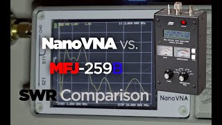 NanoVNA vs MFJ259B Antenna Analyzer  SWR Comparison [upl. by Berl629]