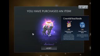 Dota 2  Candyworks Caravan 10x rerolls from crownfall royal bundle and got an amaterasu [upl. by Haleehs]