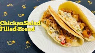 Chicken Salad Filled Bread Recipes 😋 Try This shorts [upl. by Rehpotsirh]