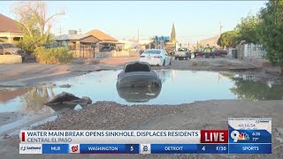 Sinkhole displaces 20 residents in Central El Paso [upl. by Cacilia472]