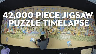 42000 piece jigsaw puzzle timelapse [upl. by Yelsehc]