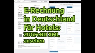 ERechnung für Hotels aus der igumbi Hotelsoftware QUBA Rechnungsviewer zum Anzeigen des XML [upl. by Buehrer]