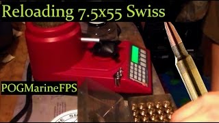 Reloading 75x55 Swiss  K31  K11 Straight Pull Military Surplus Rifles  Single Stage [upl. by Iny]