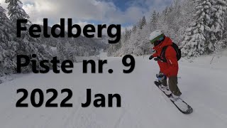 Feldberg Piste nr9  RothausAbfhart  Blue on Snowboard  2022 Jan [upl. by Katzen]