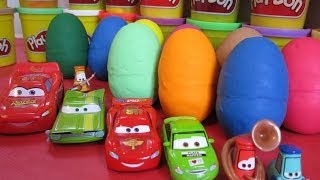 Play Doh Kinder Surprise Eggs Cars CARS 2 [upl. by Kcim]