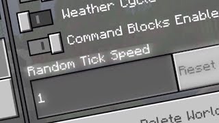 How to use Random Tick Speed in Minecraft PE 18 Minecraft Bedrock [upl. by Guria]