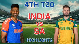 India vs SA 4th T20 Highlights  India vs South Africa  Cricket Records tilakvarma sanjusamson [upl. by Rakia]