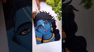 Shree Krishna painting drawing with canvas shorts artisticsonali subscribe radheradhe 🙏 [upl. by Hayne]