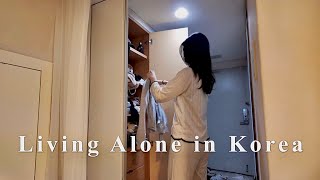 Living Alone in South Korea  Korean Grocery shopping Introverts Cozy Night organizing vlog [upl. by Shirlene]