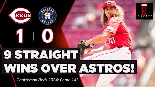 Cincinnati Reds Win NINTH STRAIGHT GAME vs Houston Astros in SWEEP  Chatterbox Reds  Game 141 [upl. by Sahcnip266]