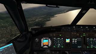 PMDG 737800 LANDING AT TIVAT NDB APPROACH 14 [upl. by Pineda]