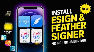 Latest ESign amp Feather Signer for iOS  Install IPA Files on iPhone amp iPad Without PC or Revoke [upl. by Wimsatt]