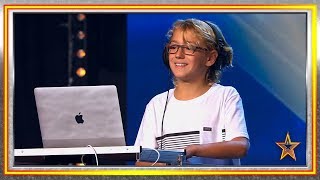 Tiene 11 años es DJ y convierte el plató en una discoteca  Audiciones 3  Got Talent España 2019 [upl. by Htrow]