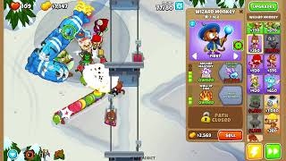 Bloons Tower Defense 6  Alpine Run  Hard  Half Cash Alternate Bloons Rounds  No Lives Lost [upl. by Ehpotsirhc766]