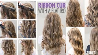 How to curl hair with straightener  Step by step hair curling [upl. by Biron595]