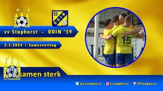 vv Staphorst  ODIIN 59  232024  Samenvatting [upl. by Zora]