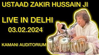 Ustaad Zakir Hussain ji 03022024 Live Performance in Delhi 🙌 [upl. by Nairbal]