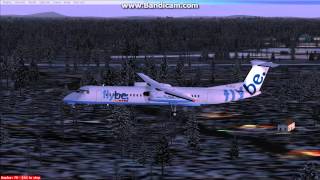 FSX ILS Landing Kittilä airport Flybe Dash8 q400 [upl. by Aun]