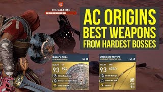 Assassins Creed Origins Best Weapons FROM ROAMING BOSSES  In Depth Look AC Origins Best Weapons [upl. by Aidile754]