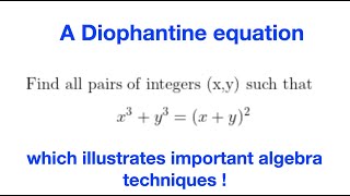 One Diophantine equation two different approaches [upl. by Aiekal]