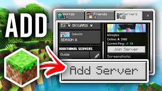 How To Add Servers To Minecraft Bedrock All Versions  Full Guide [upl. by Daven456]