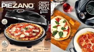 12 Inch PIEZANO Crispy Crust Pizza Oven by GRANITESTONE Heats up to 800˚F Stone Baked Pizza at Home [upl. by Pantheas349]