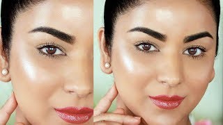 Easy 3Step GlowingDewy Makeup Tutorial No Highlighter [upl. by Nidya]