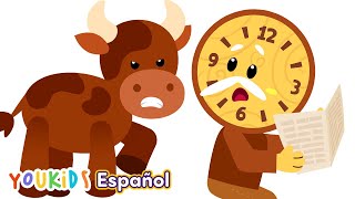 Hickory Dickory Dock Reloj VS Toro  Canciones infantiles de Youkids [upl. by Johannes]