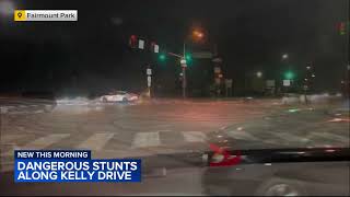 Driver caught on video doing dangerous street stunts along Philadelphias Kelly Drive [upl. by Cirdec]