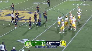 Whitmer Panthers Varsity Football vs Clay High School [upl. by Euqinamod141]