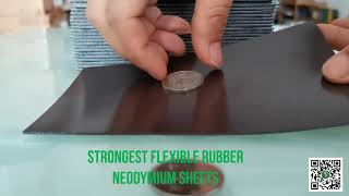 STRONGEST FLEXIBLE RUBBER NEODYMIUM MAGNET SHEETSMAGNETIC TAPE [upl. by Garvy]